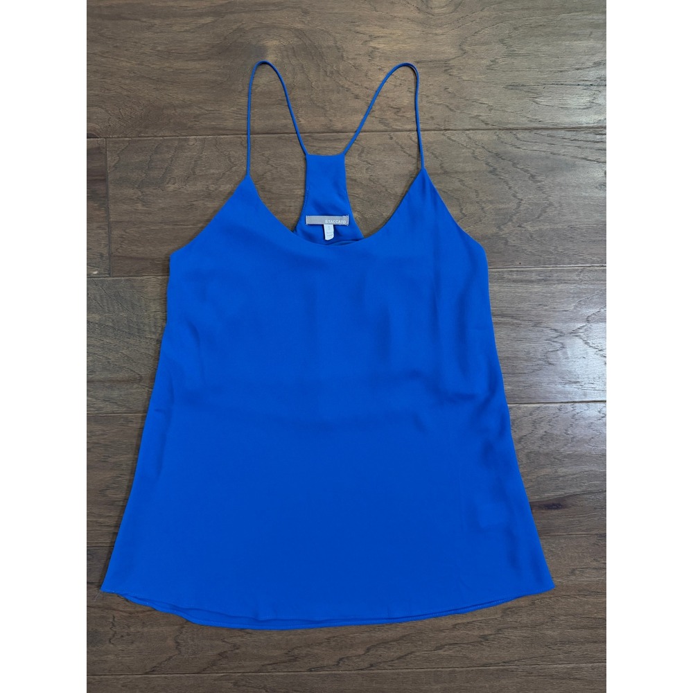 Staccato Royal Blue Racerback Spaghetti Strap‎ Camisole Tank Top Small 11987